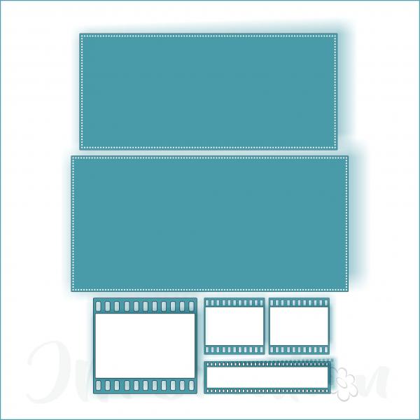Stanzschablone - DIN lang Lochrand + Diarahmen